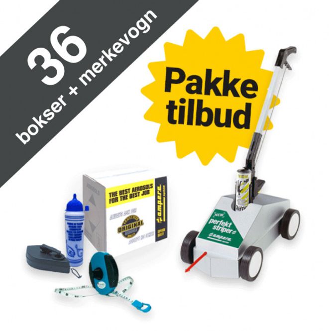Hovedbilde Merkespray Traffic Extra Paint hvit + Merkevogn - 36 stk 