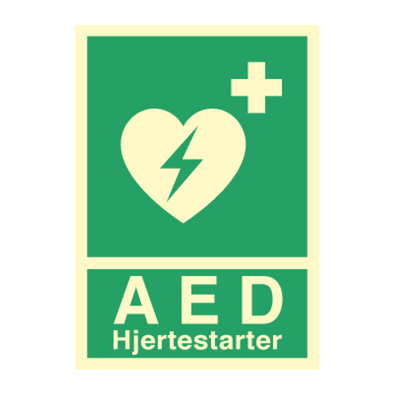 AED Hjertestarterskilt - Etterlysende skilt for hjertestarter
