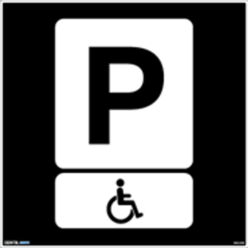 HC-Parkering - Privatrettslig Skilt 50 x 50 cm 