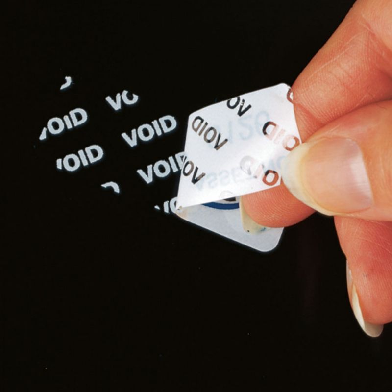 Tyverimerking med sabotasjesikring Asset tags 50 x 25 mm