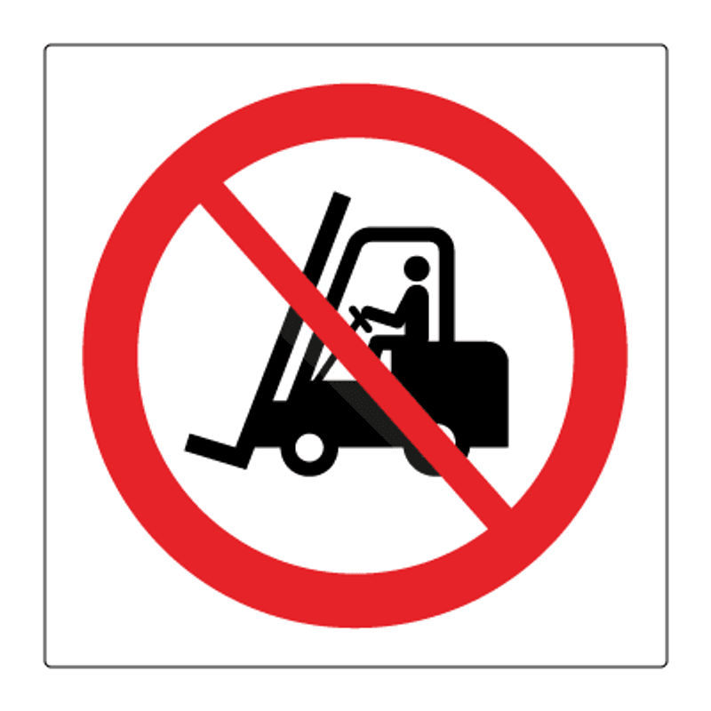 Forbudt for industrikjøretøy - Forbudsskilt med symbol