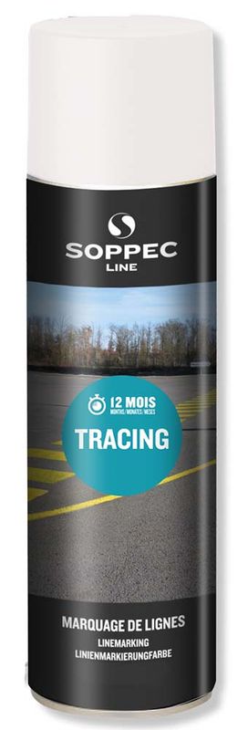 Soppec Tracing merkespray for asfalt 500 ml Hvit