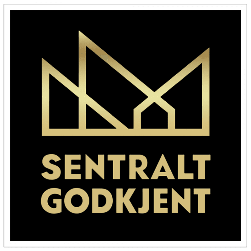 Ansvarsrett - Klistremerke med symbol for sentral godkjenning