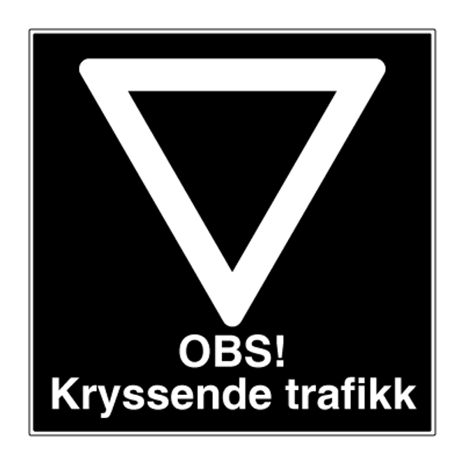 Hovedbilde Privatrettslig vikepliktskilt - kryssende trafikk