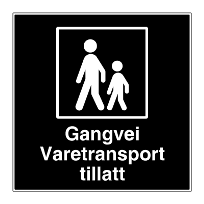 Privatrettslig opplysningsskilt - Gangvei 