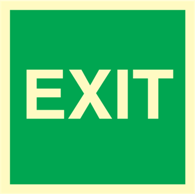 Hovedbilde Nødutgang - EXIT skilt for merking av utgangsdører