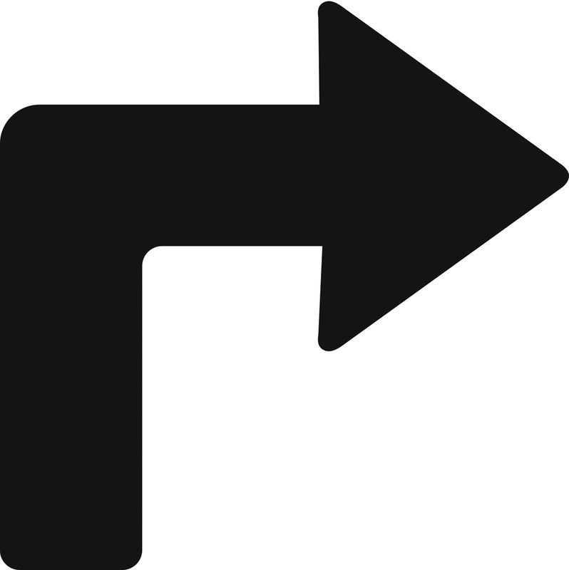 Pil (gulvpil) for retningsmarkering- Høyre - 10stk