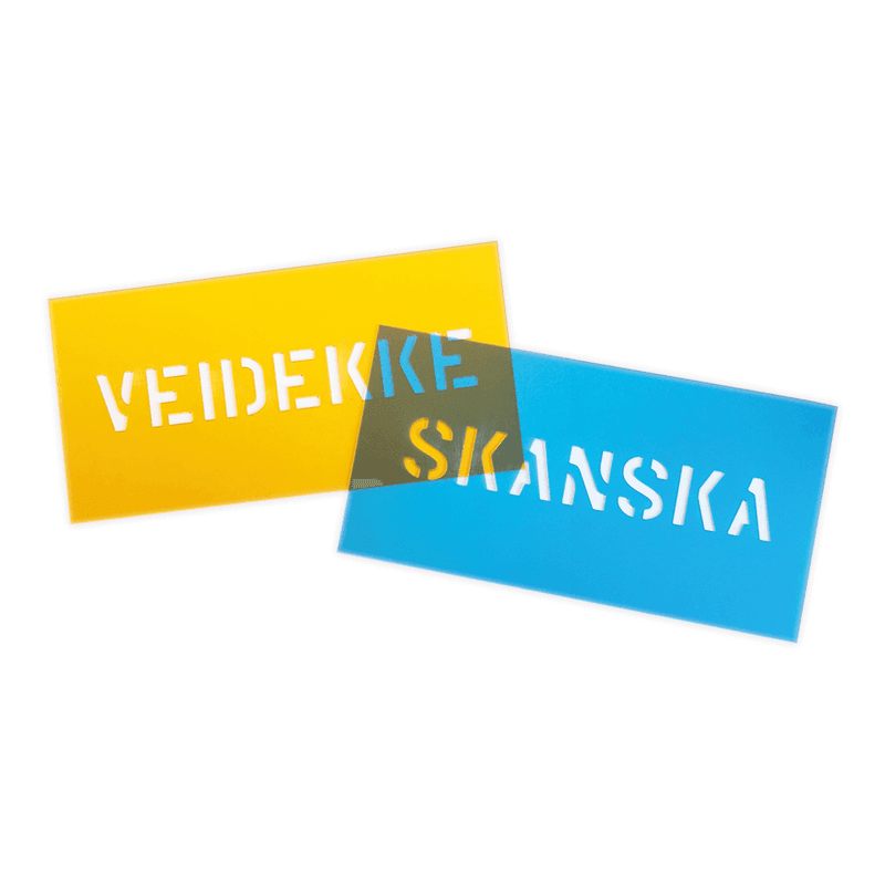 Tyverimerking - Sjablong med Firmanavn