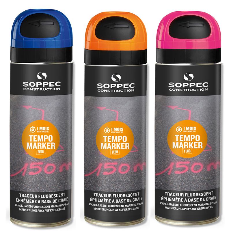 Soppec Merkespray - midlertidig fluoriserende krittspray