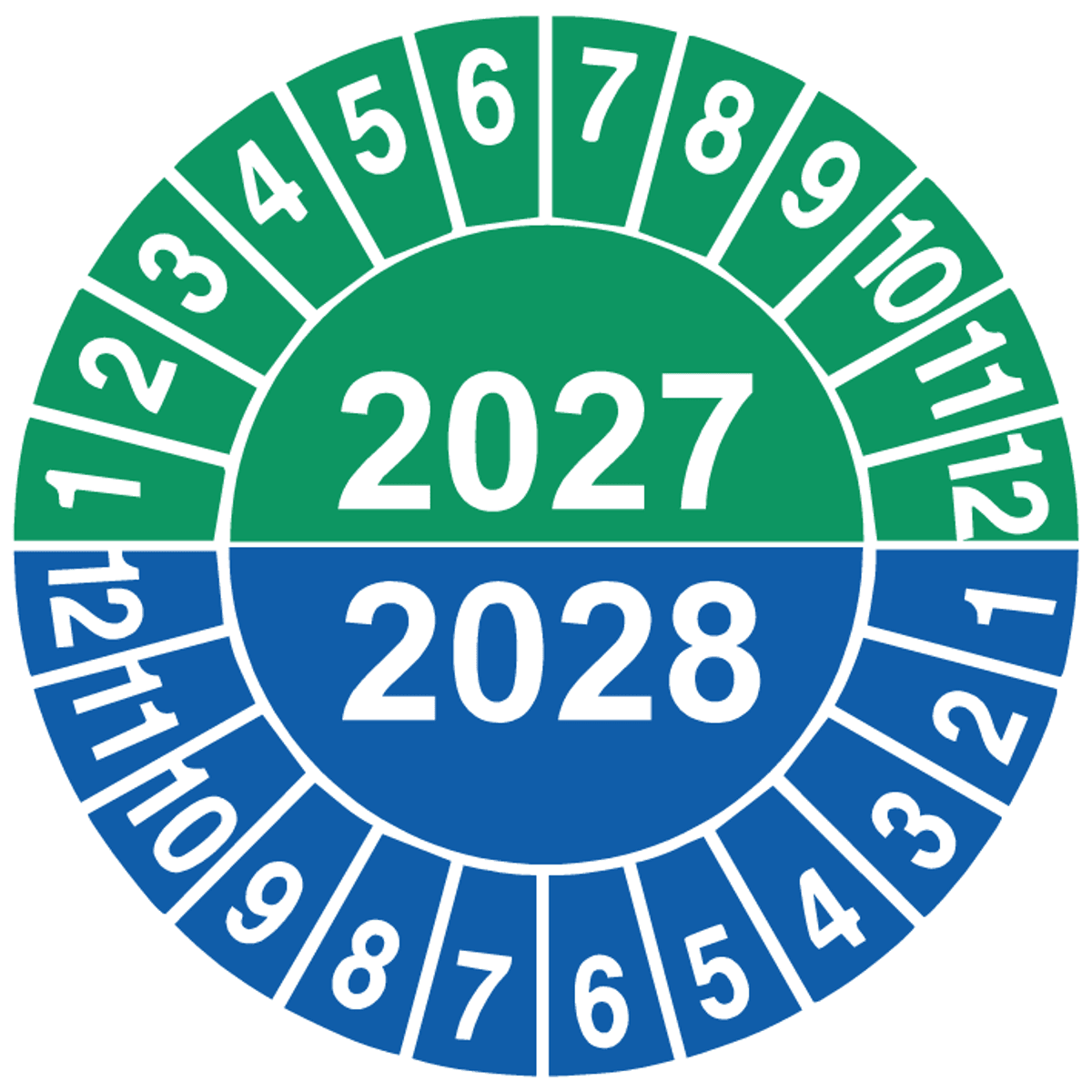 Kontrollmerker / godkjenningsmerke 2027-2028 (10 stk)