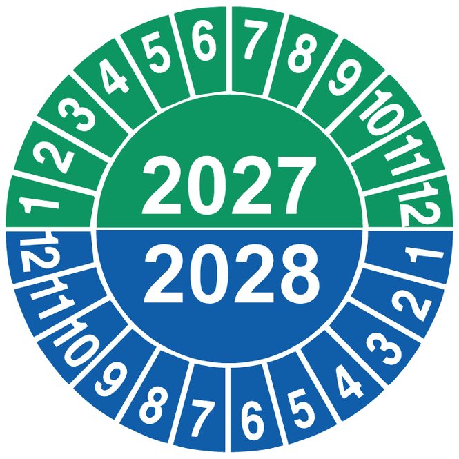 Hovedbilde Kontrollmerker / godkjenningsmerke 2027-2028 (10 stk)