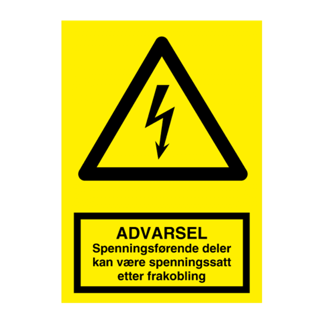 Hovedbilde Spenningsførende deler - solcelleskilt