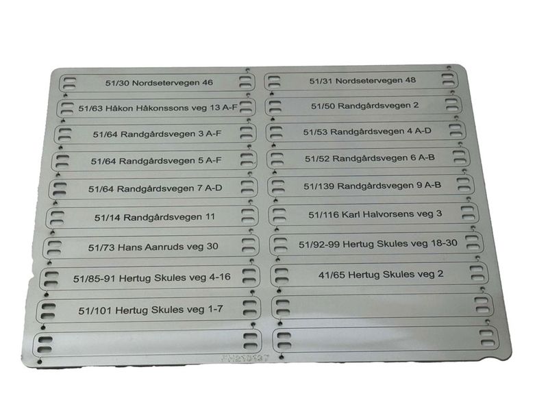 Merkeskilt for stikkledning 12 x 100 mm