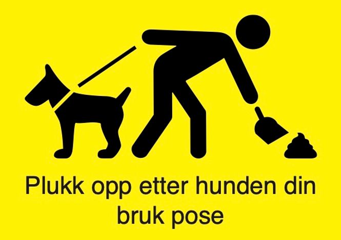 Hovedbilde Hundeskilt - Plukk opp etter hunden din