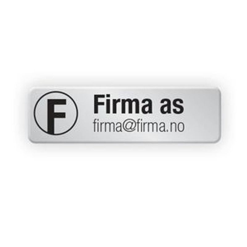 Klistremerker i aluminium for tyverimerking