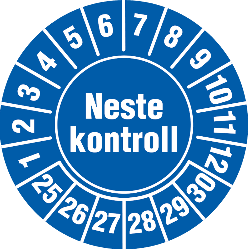 Neste Kontroll Kontrollmerke - Ø 30 mm (10 stk)