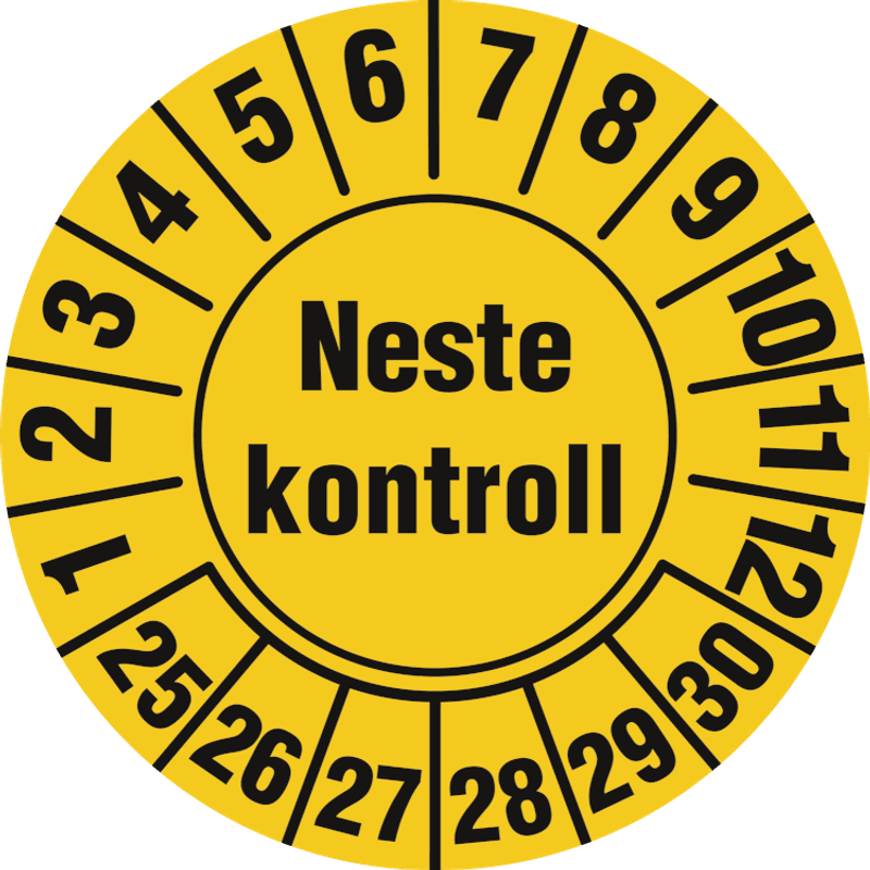 Neste Kontroll Kontrollmerke - Ø 30 mm (10 stk)
