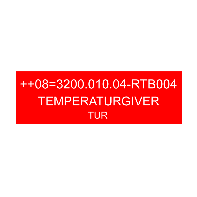 Merkeskilt TFM Type 1 95 x 30 mm